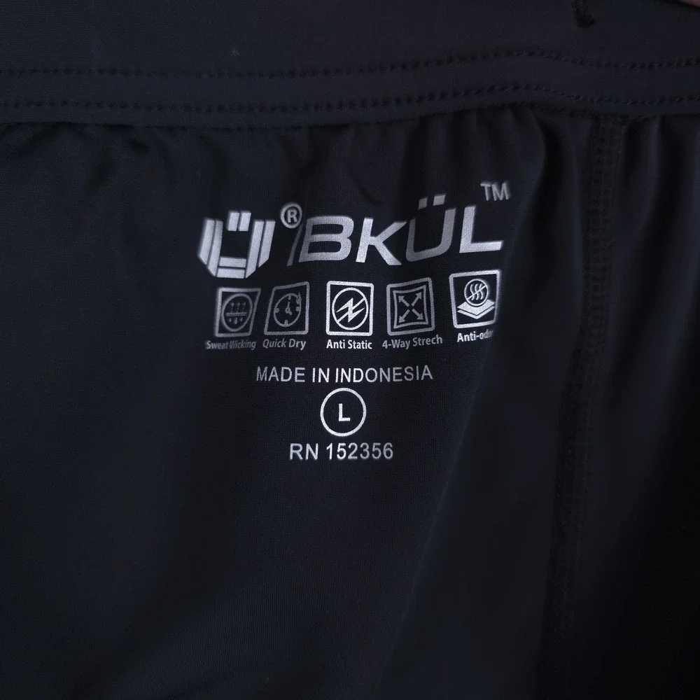IBKUL Performance Shorts Mens Large Gray Lined Athletic Stretch Gym Running